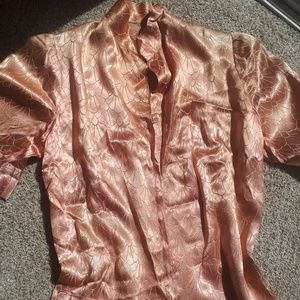 Vintage 1930s Liquid Satin Art Deco Robe Dress